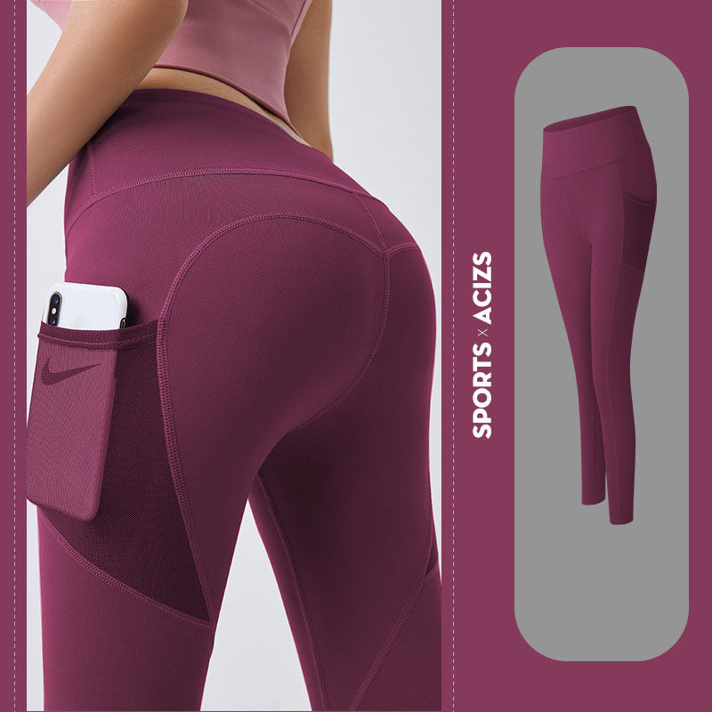 Sculpted Motion: High-Waisted Tummy Control Leggings with Pockets