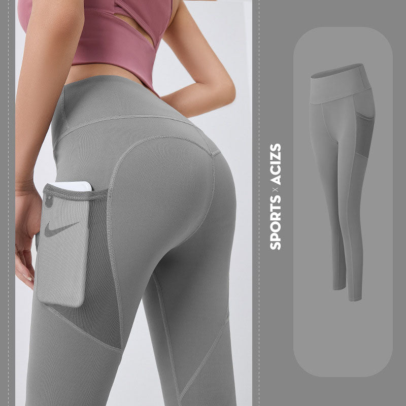 Sculpted Motion: High-Waisted Tummy Control Leggings with Pockets