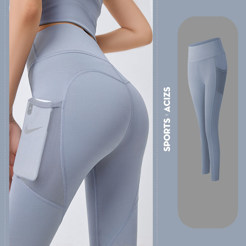 Sculpted Motion: High-Waisted Tummy Control Leggings with Pockets